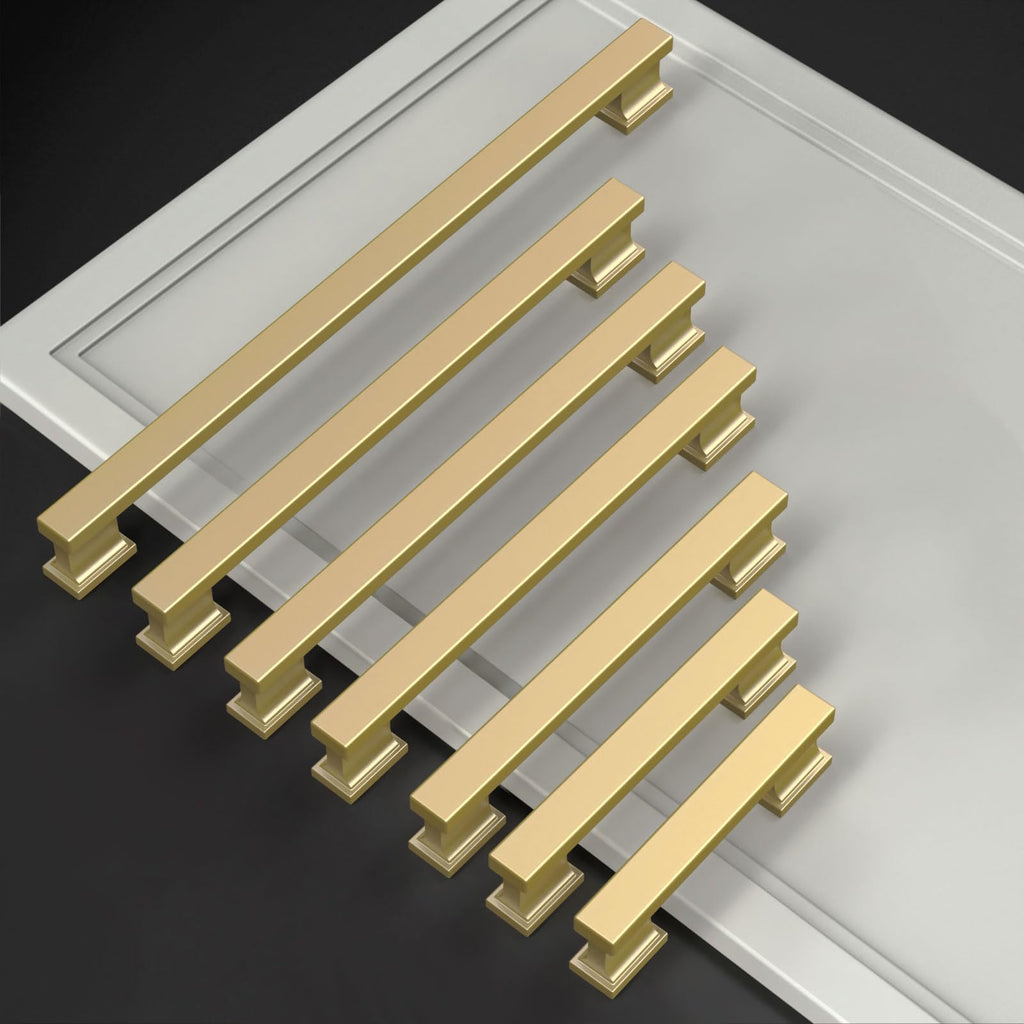 10 Pack Brushed Gold Cabinet Pulls 10"