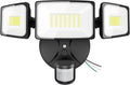 75W LED Flood Light Motion Sensor Outdoor, 7000lm Dusk to Dawn Flood Light, Security Light with Three Head, IP65