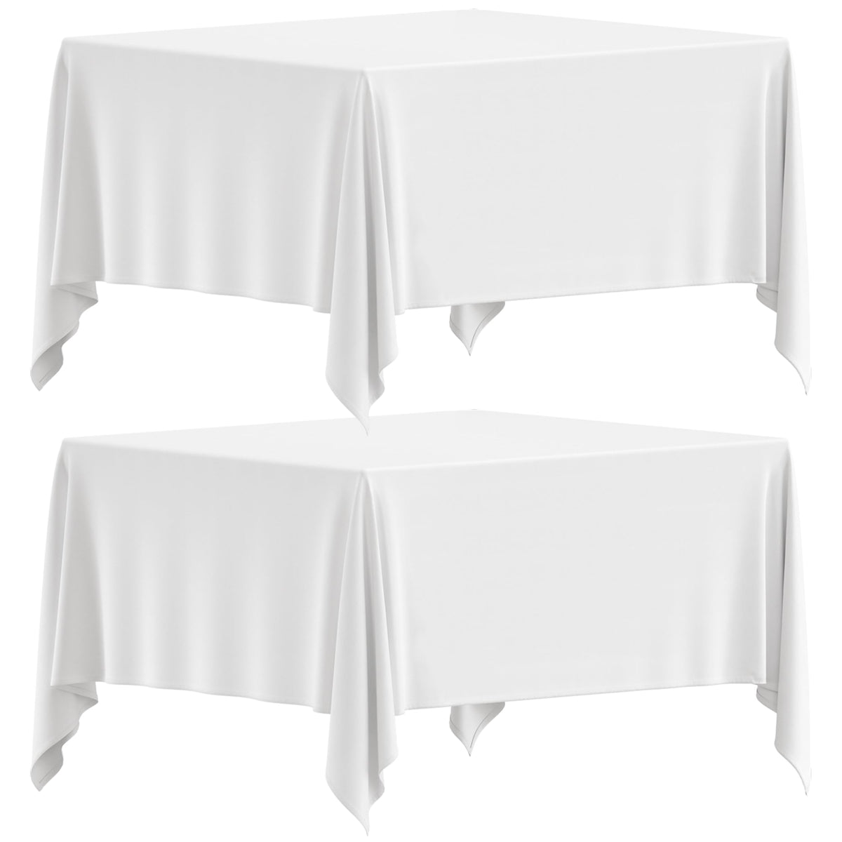 Square Tablecloth 85 x 85 Inch - Set of 2 Extra Soft Square Tablecloths - Stain and Wrinkle-Resistant