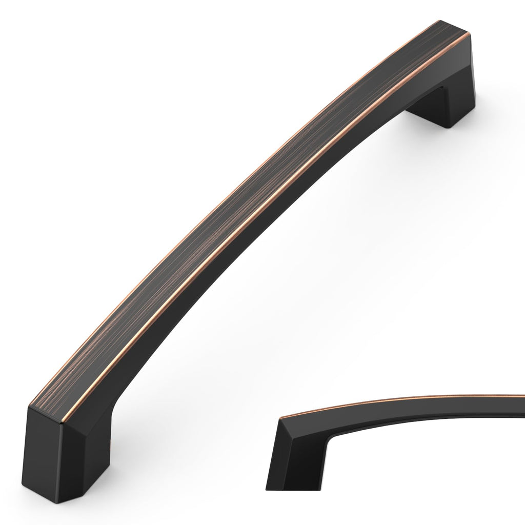 10 Pack Oil Rubbed Bronze Cabinet Pulls 6 Inch(152MM) Hole Centers Kitchen Cabinet Handles Hardware