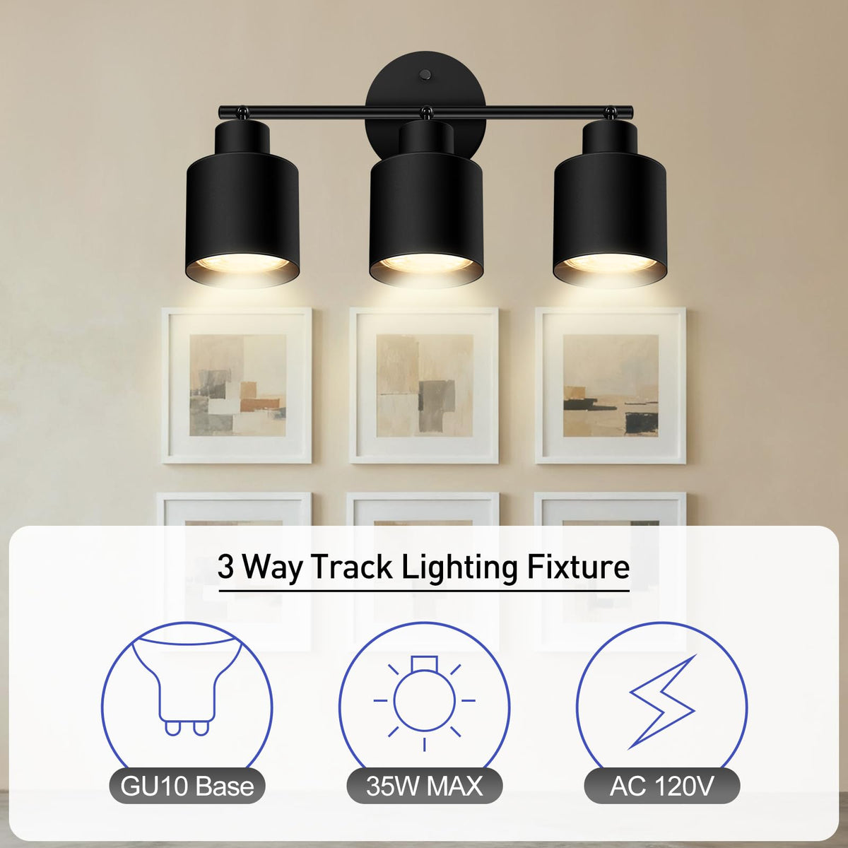 Led Track Lighting,Black Ceiling Lighting Fixtures,Wall Sconces Ceiling Spotlight with Foldable Light Arms
