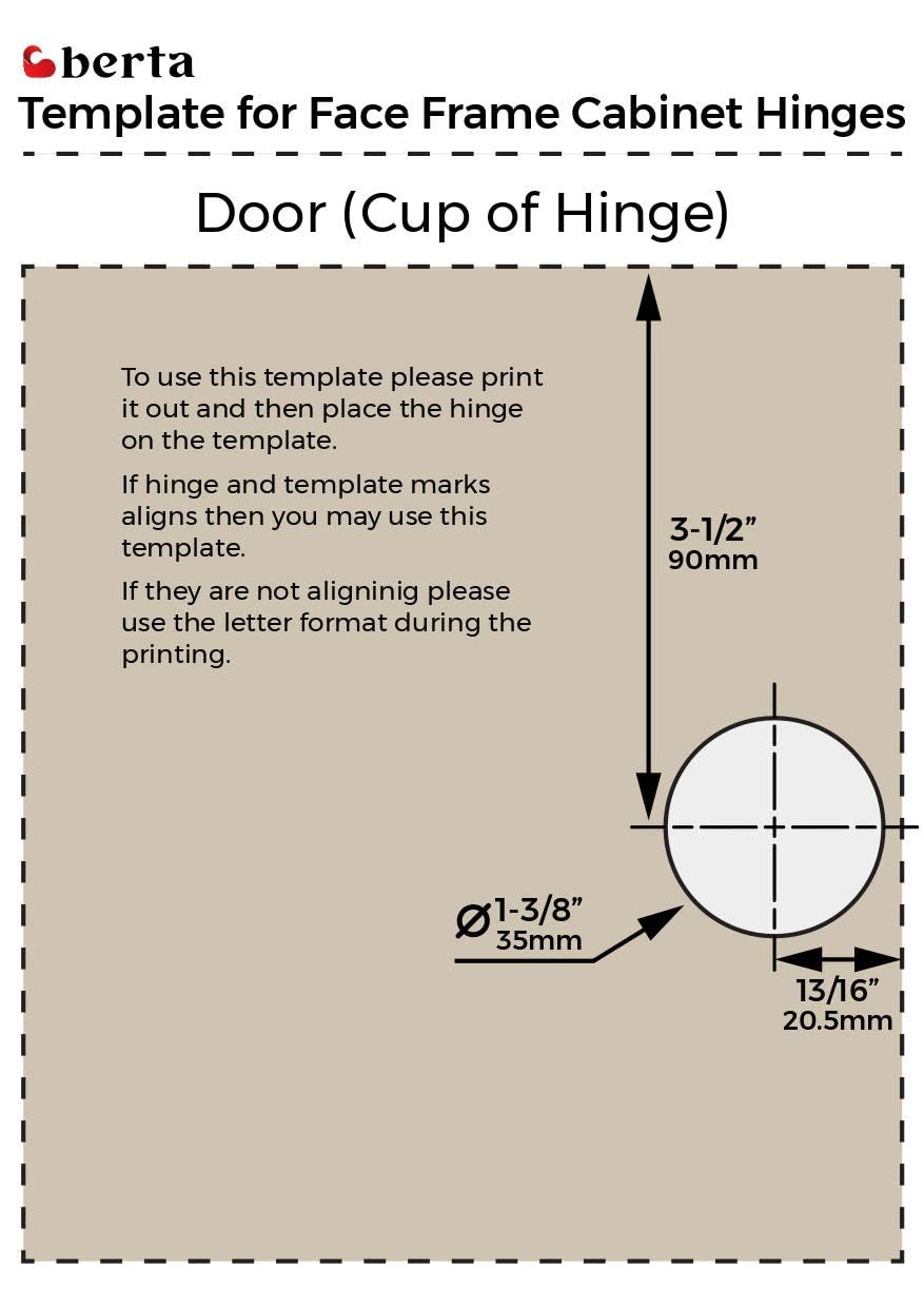 (10 pcs) 1 5/16" Overlay Cabinet Door Hinges, 90 Degree Restricted Opening Angle Soft Closing Face Frame Hinges