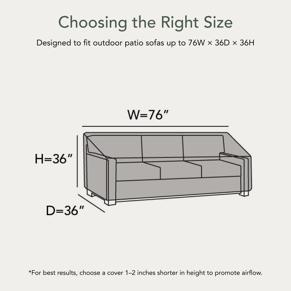 Ultima Outdoor Sofa Cover - 76"W x 36"D x 36"H - All Season