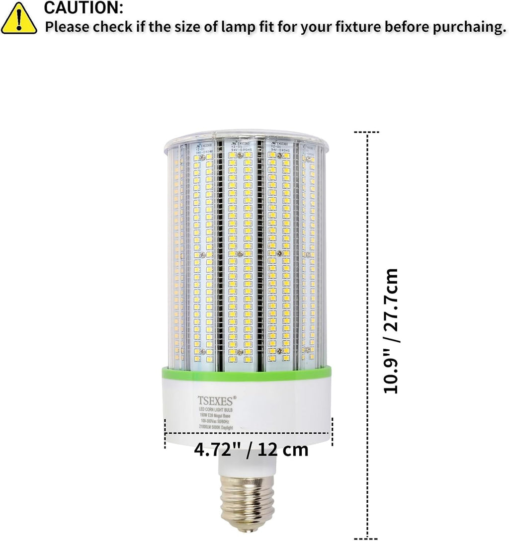 150W LED Corn Light Bulb,E39 Mogul Base Led Bulb 21000Lumen,5000K