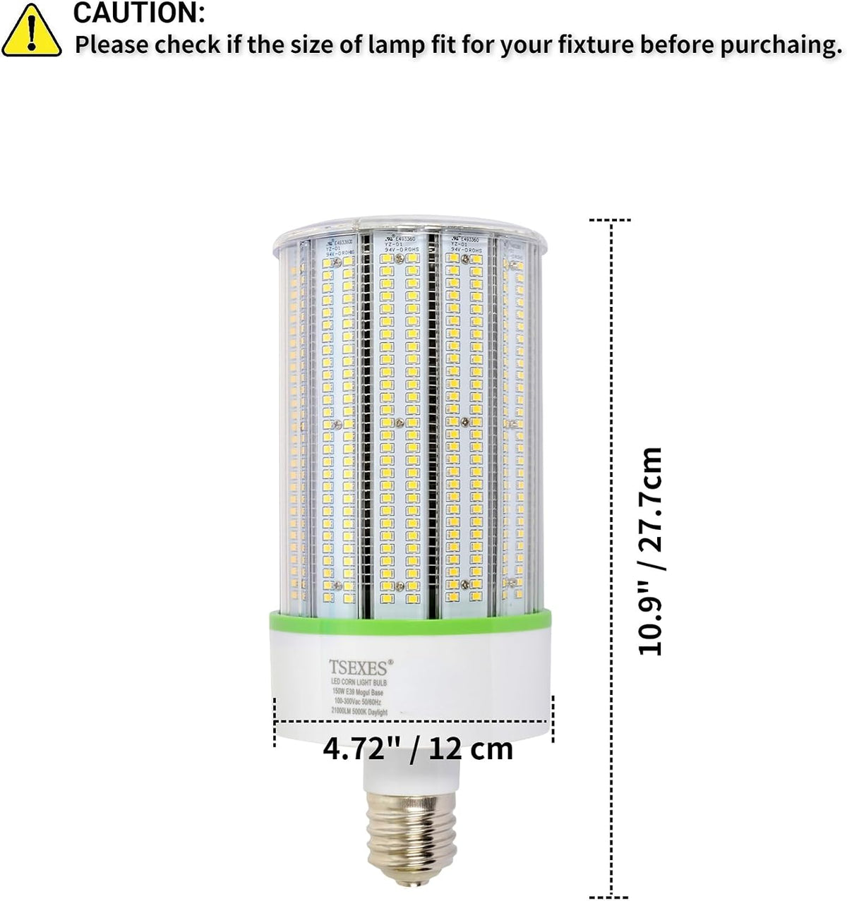 150W LED Corn Light Bulb,E39 Mogul Base Led Bulb 21000Lumen,5000K