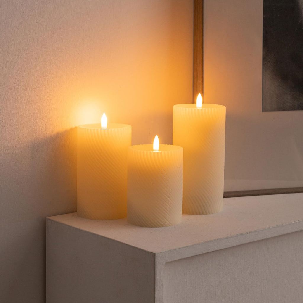 Flickering Flameless Candle with Remote, Real Wax Battery Operated Candles