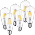 LED Edison Bulbs,Dimmable Vintage Light Bulbs,6W Warm,E26 Clear Glass