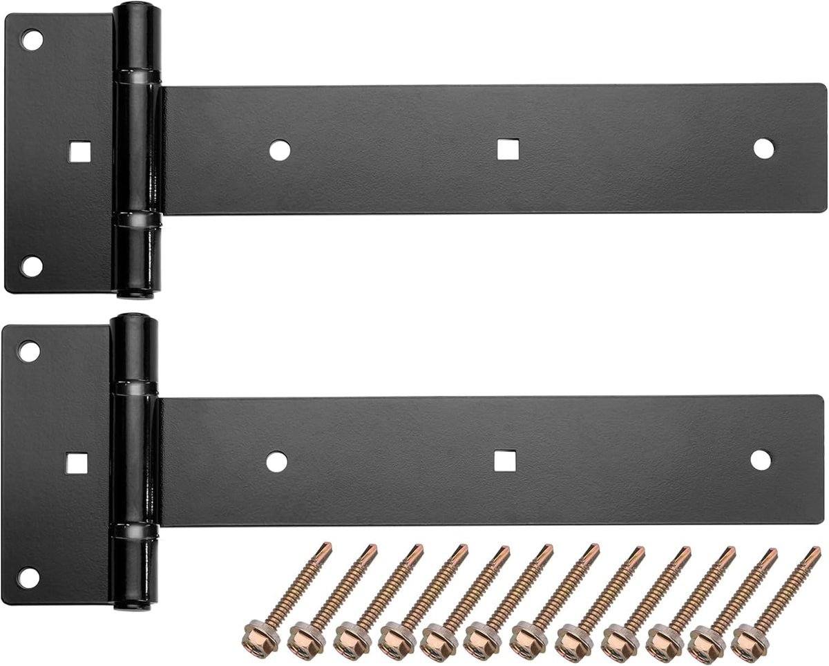 12in T-Strap Gate Hinges, 180°Open Heavy Duty Tee Hinge