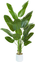 Bird of Paradise Artificial Tree 7ft Tall Faux Plant, Fake Banana Leaf Plant Indoor, Faux Palm Tree Faux Floor Plants
