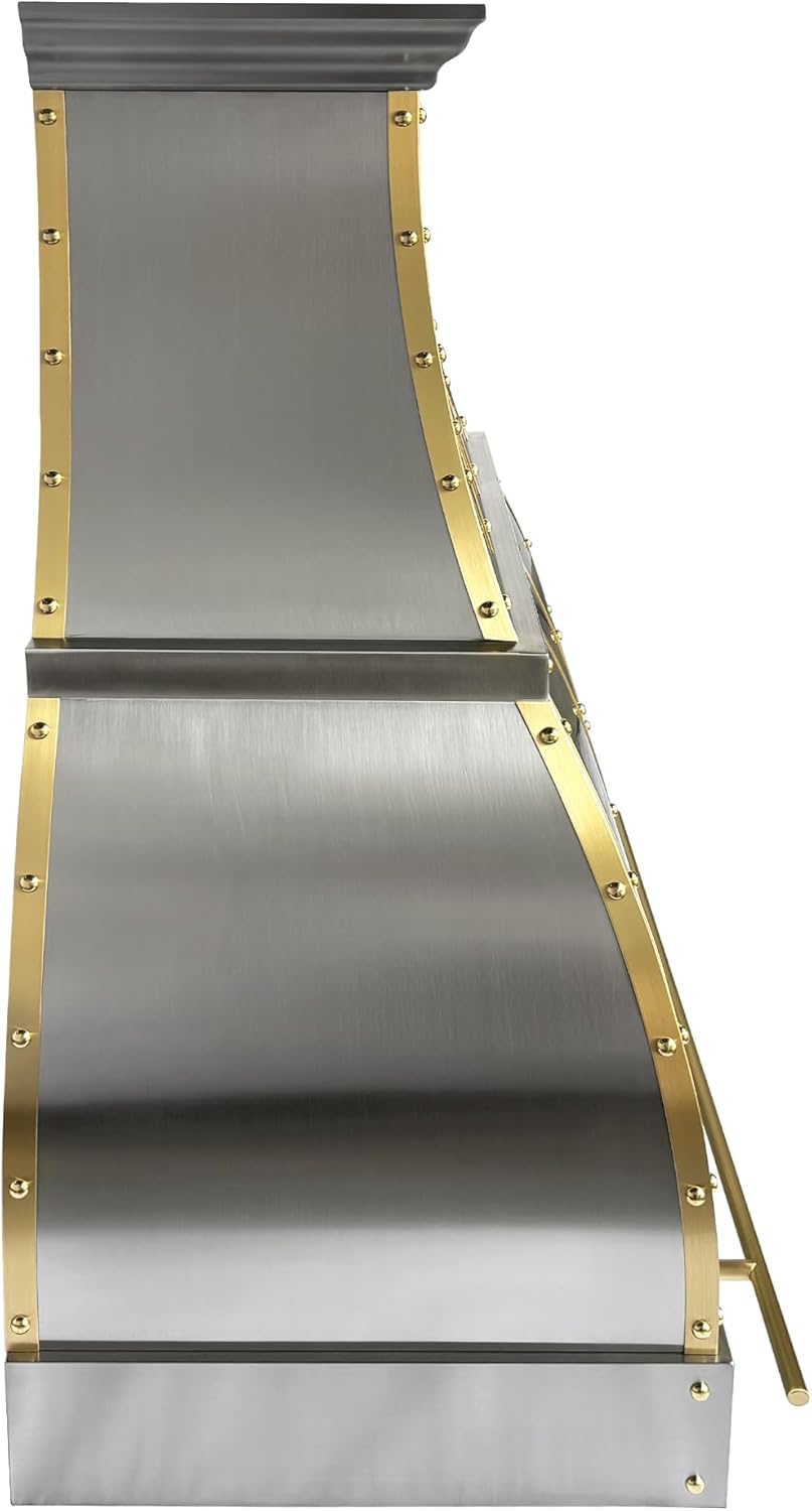 30 Inch Stainless Steel Wall Mount Range Hood 900 CFM 4 Speed Gesture & Touch Control Convertible Ducted/Ductless