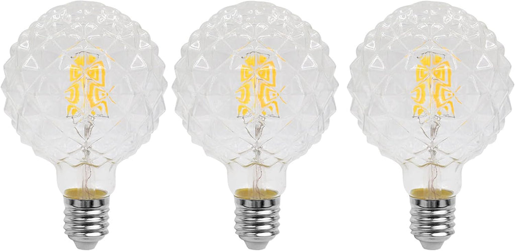 LED Vintage Edison Bulb, Dimmable, G30 G95 4W (40W Equivalent), LED Filament Bulb, 350 Lumen, 2200K (Warm White)