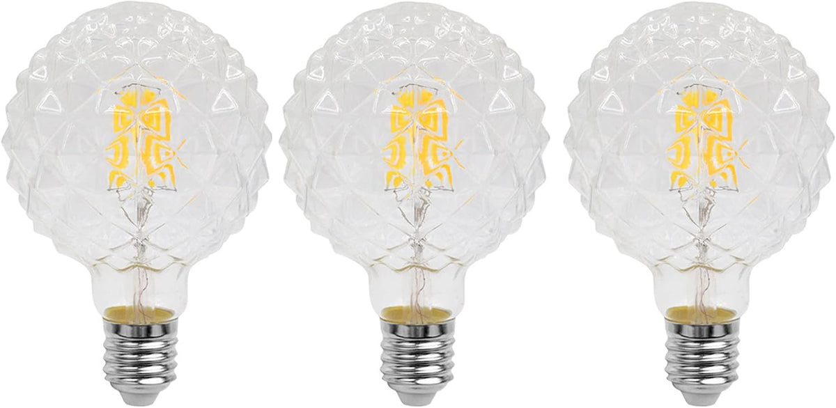 LED Vintage Edison Bulb, Dimmable, G30 G95 4W (40W Equivalent), LED Filament Bulb, 350 Lumen, 2200K (Warm White)