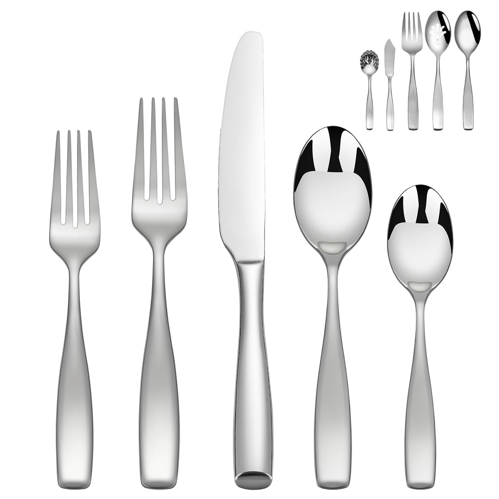 65 Piece Silverware for 12 Heavy Duty, Stainless Steel 18/10 Flatware Set