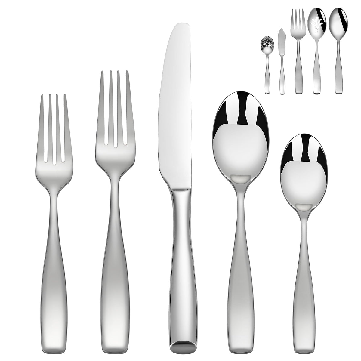 65 Piece Silverware for 12 Heavy Duty, Stainless Steel 18/10 Flatware Set