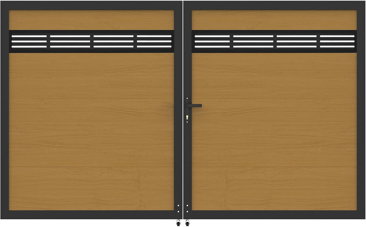 Aluminum Decorative Fence Gate Panel for 6ft(H)*5ft(W) Wood Plastic Composite Privacy Fence Gates - Carved Screen (1 Pcs)