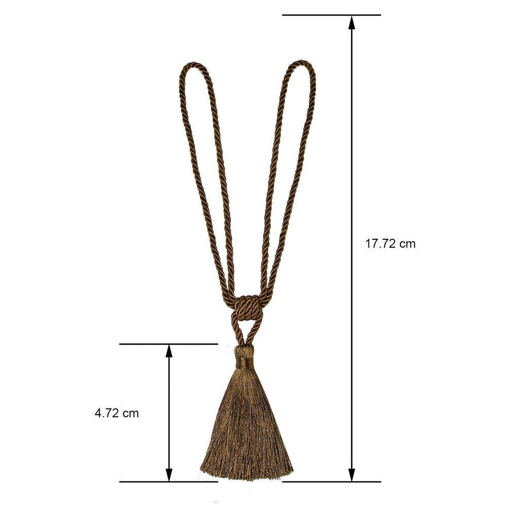 Curtain Tiebacks Handmade Tassel Rope Curtain Holdbacks - 4 Pack