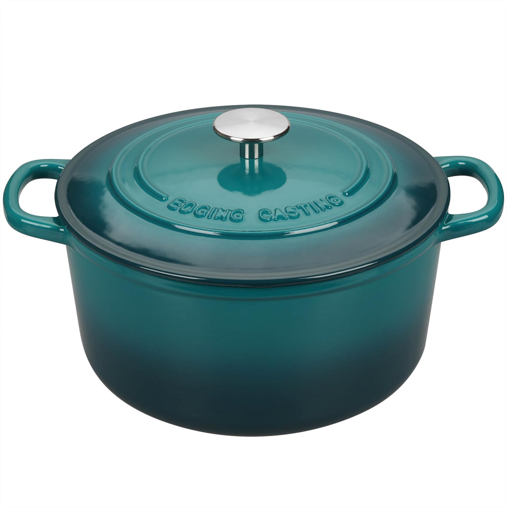 Enameled Cast Iron Dutch Oven with Sourdough Bread Baking Kit, Bread Dutch Oven with Lid, Includes Proofing Basket &