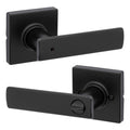 Breton Privacy Door Handle , Matte Black