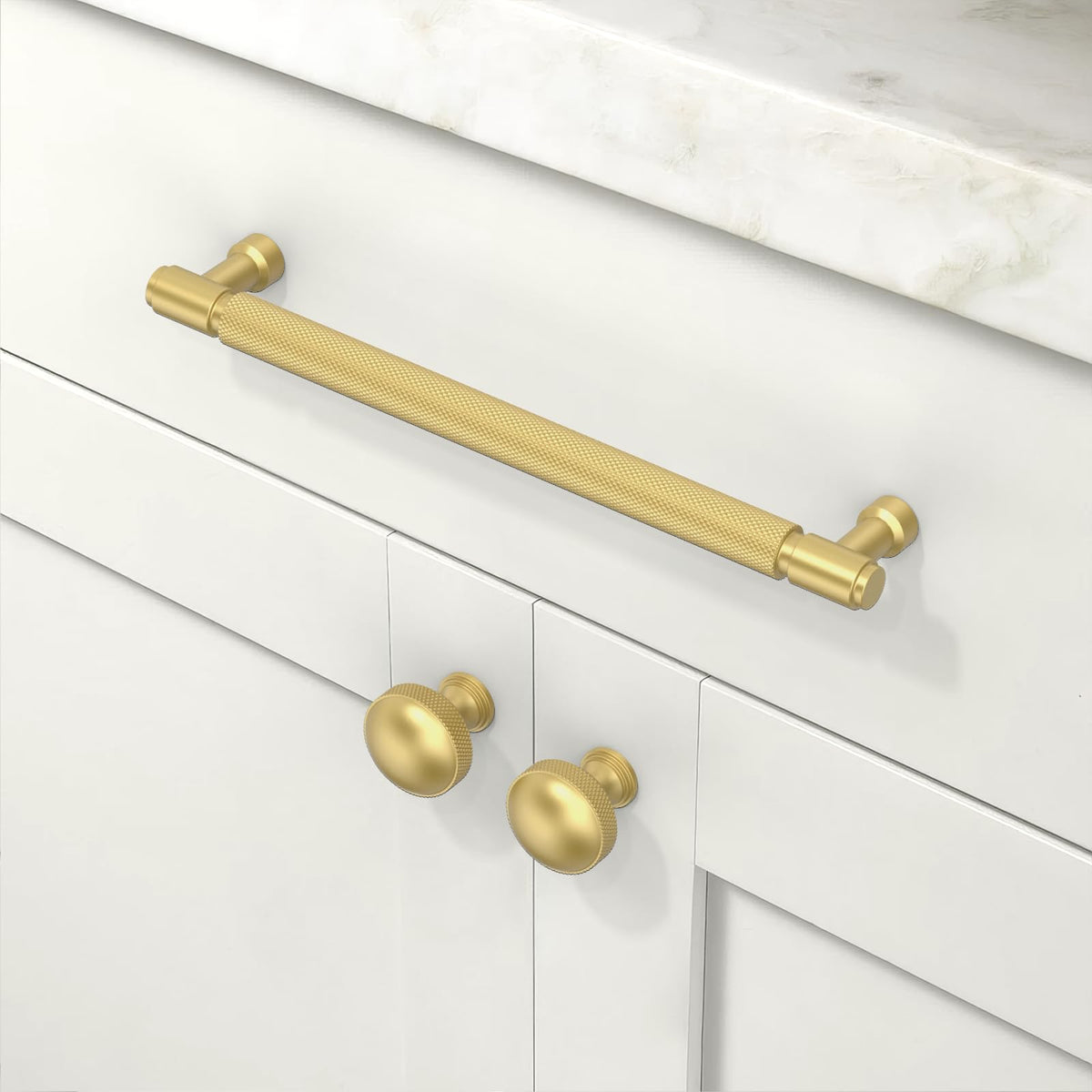 10 Pack Brushed Gold Cabinet Pulls 6.3 Inch(160mm) Kitchen Cabinet Handles Cabinet Hardware for Drawer Pulls