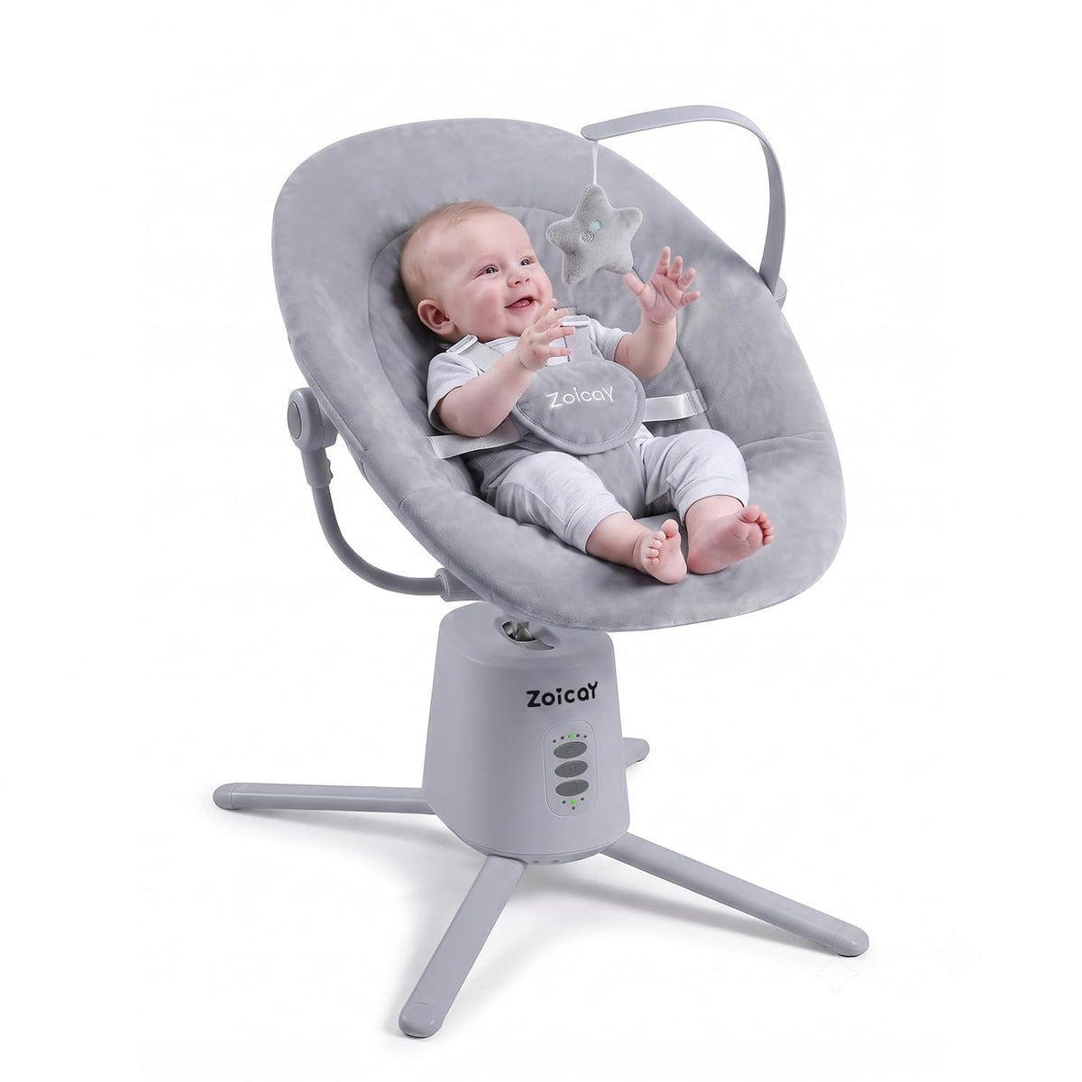 Swings for Infants with 3 Modes & 5 Speeds, BT App & Remote Control