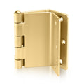 12 Pack Gold Offset Door Hinges 3.5 Inch with 1/4" Radius Corner