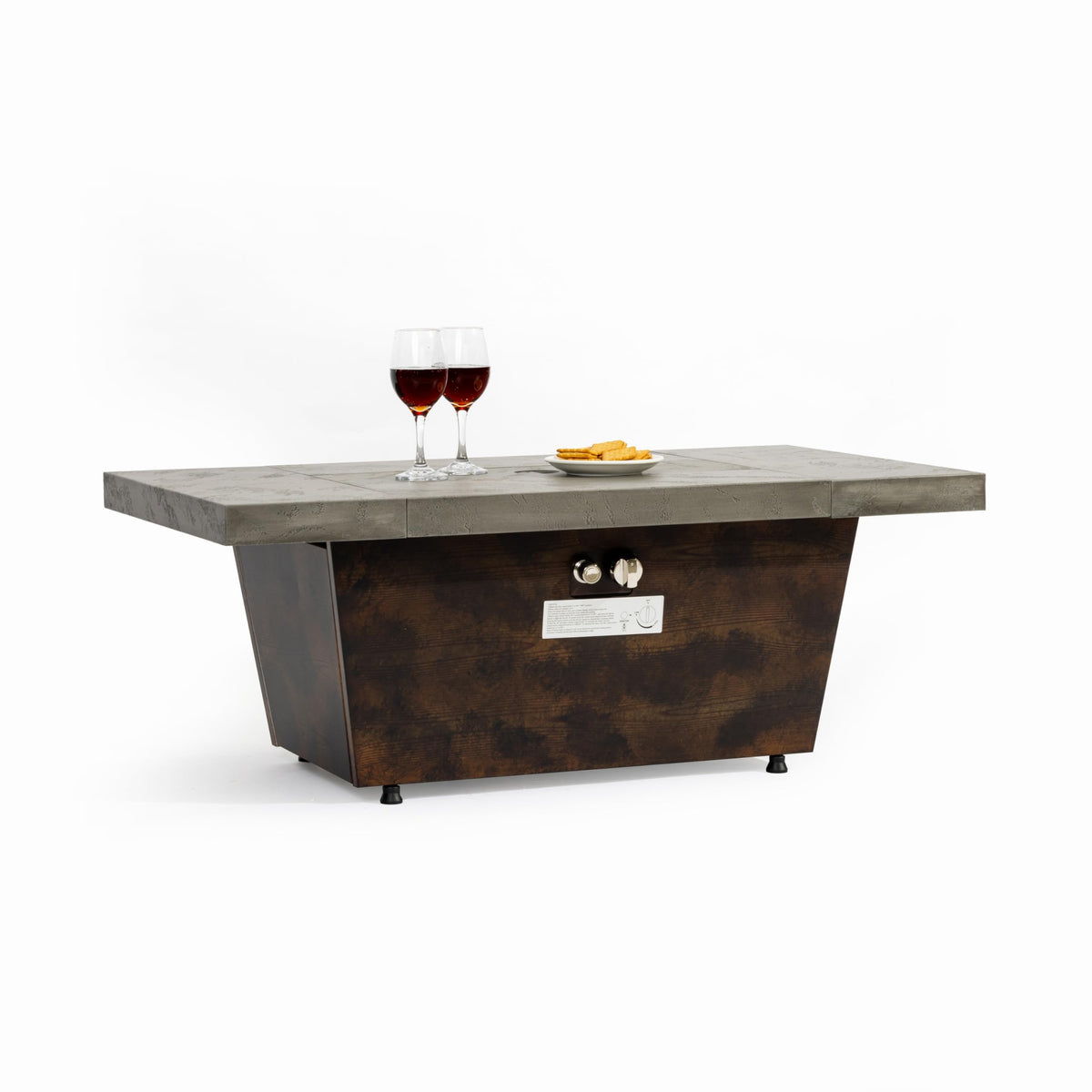 Outdoor Fire Pit Table Propane Gas Fire pits Outdoor Fireplaces 42'' Rectangular Firepit Table, 50, 000 BTU Fire Table