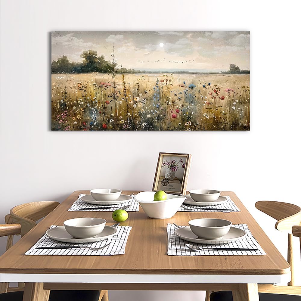 Wall Decor Canvas Prints Wall Art Bedroom Office Decoration Vintage Abstract Painting Rural Natural Landscape