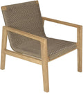 Admiral Club Chair in Brown Sand, Comfy Outdoor Chairs with Armrests, Residential and Commercial Teak Chair, Wooden