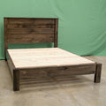 Rustic Farmhouse Platform Bed w Headboard - Traditional Platform Frame/Wood Platform Reclaimed