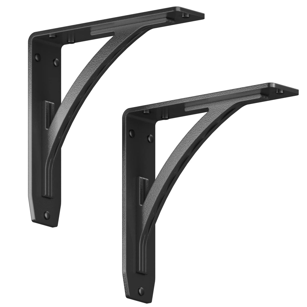 Designer Heavy Duty Metal Shelf Brackets (2 Each) - Fireplace Mantel Corbels, Shelf Brackets and Counter Supports
