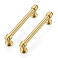 12 Pack Brushed Gold Cabinet Handles, 5" Hole Center Drawer Pulls