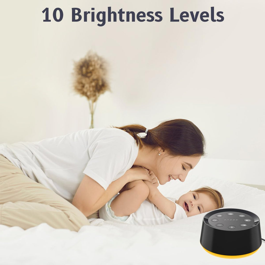 Brown Noise Sound Machine with 30 Sounds, 12 Colors Night Light White Noise Machine for Adults Baby Kids Sleep Machines