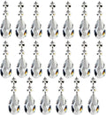 20 Pcs Teardrop Crystal Chandelier Pendants Beads Decor - Teardrop Chandelier Crystal Glass Pendants Beads 20 Pcs Set