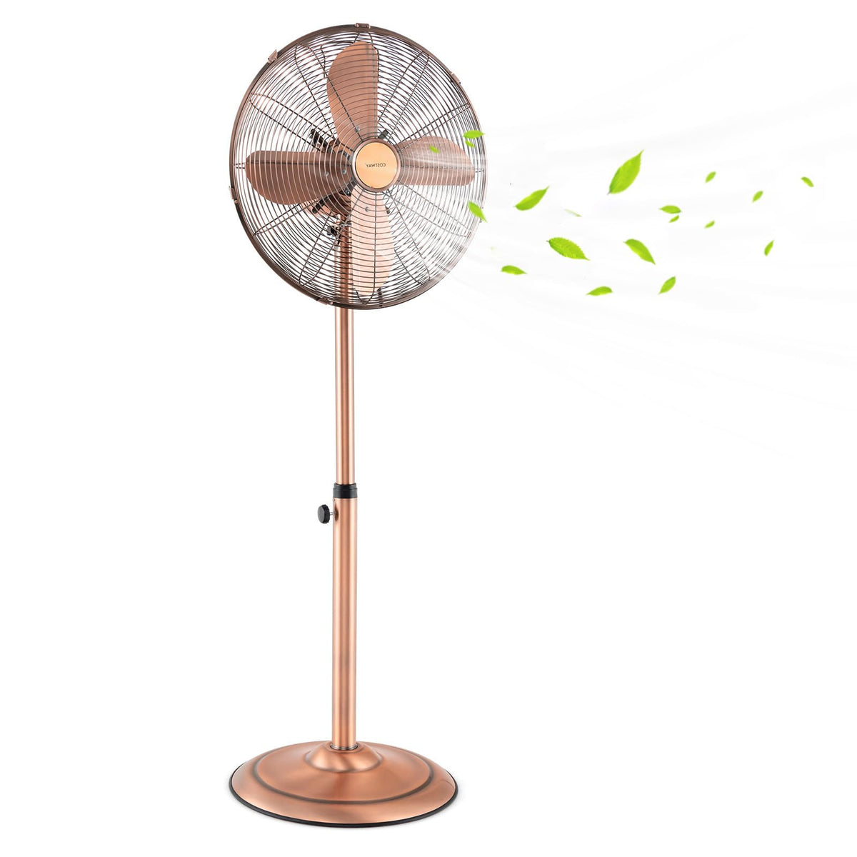 16" High-Velocity Metal Pedestal Fan with Adjustable Height