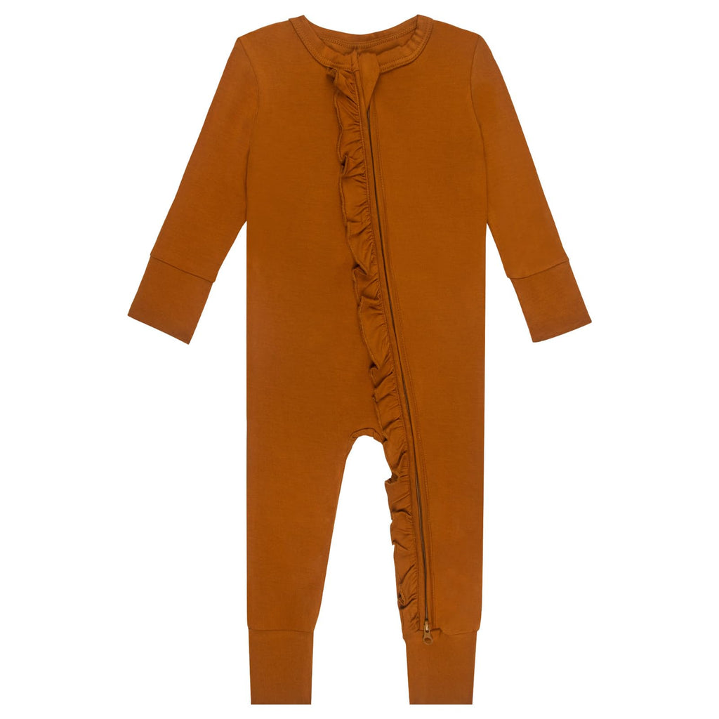 Baby Rayon of Bamboo Long Sleeve Double Zipper Footless Romper Newborn
