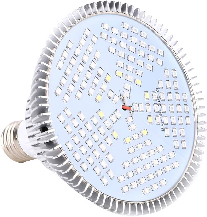 LED Plant Grow Light Bulb, 150LED Full Spectrum with E27 Base for