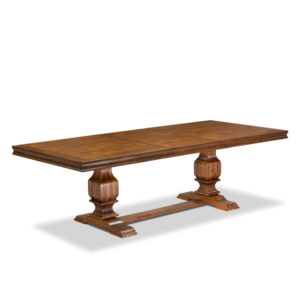 By - LKT-AWA-TP - A Dining Table with Removable Rectangular Tabletop - Antique Walnut Finish