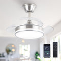 30" Retractable Ceiling Fan with Light & Remote