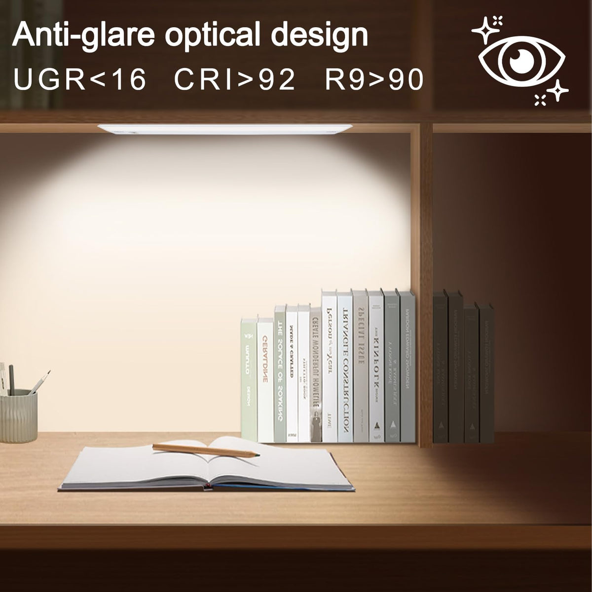 Of Under Cabinet Lighting Hardwired, 24in 18W 1237LM Dimmable Led Light /Closet, CRI 92+, R9 90+, 5 Color