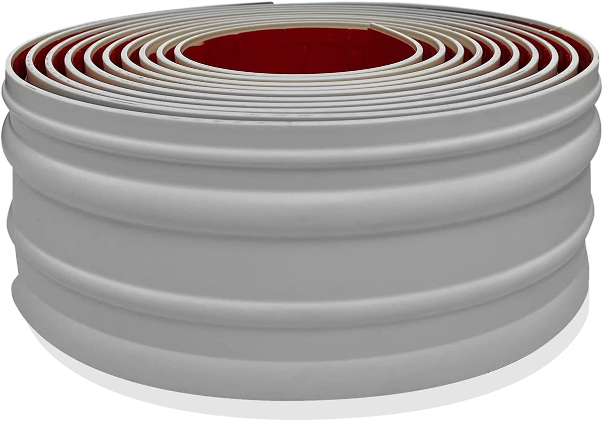 Proflex Decor Gray Vinyl Wall Base, 6 inch X 80 ft - Wall Base Trim with Super Strong Peel and Stick Adhesive Back
