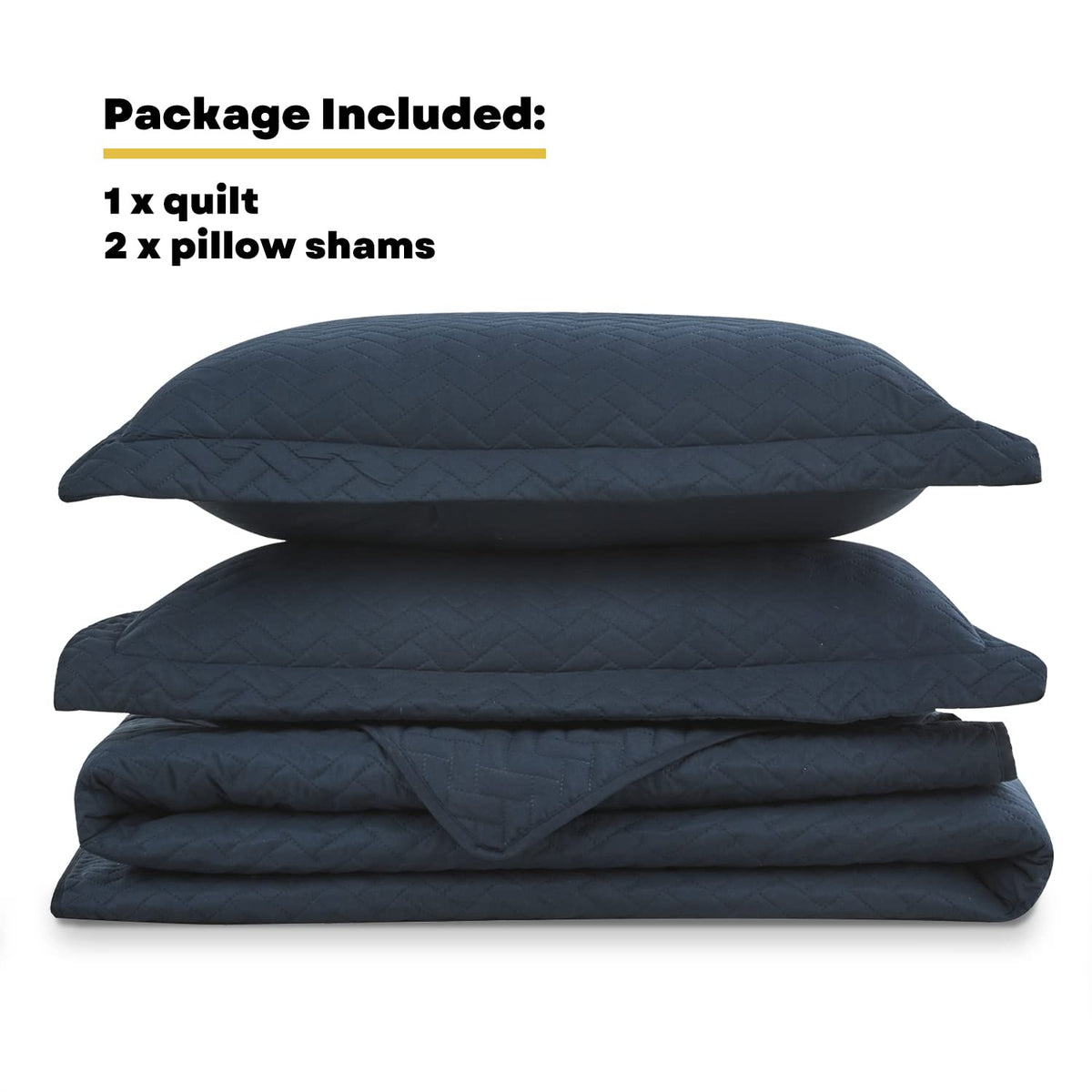 Navy Quilt Set, Extra Long Bedspread
