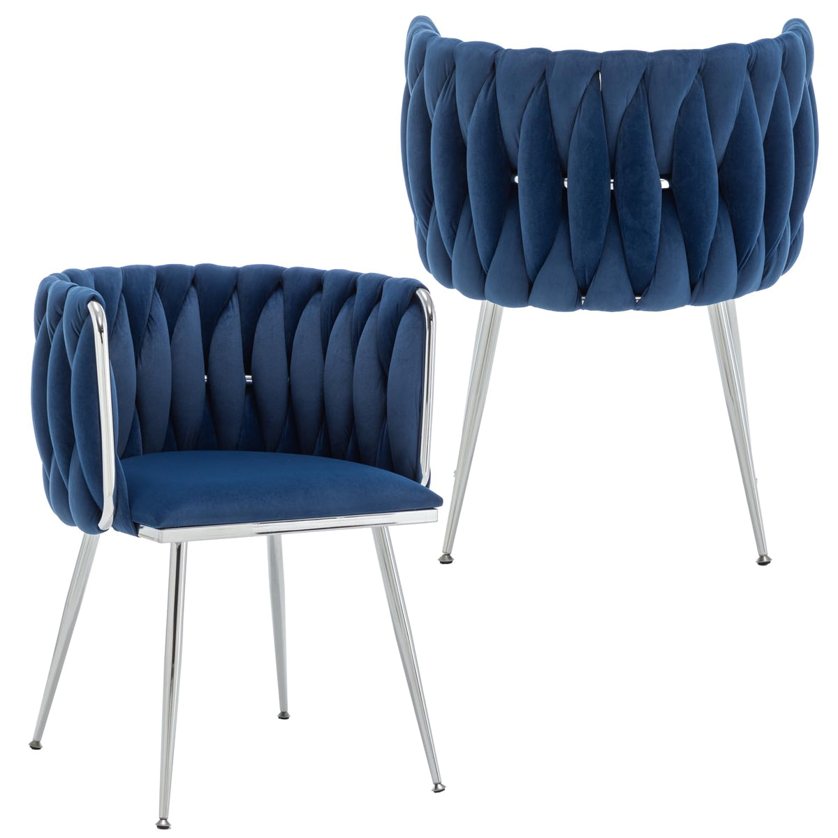 Velvet Dining Chairs Set of 2, Upholstered Dining Room Chairs with Metal Legs, Sillas de Comedor Modernas 2, Modern