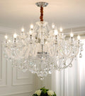 Eighteen-Light Clear K9 Crystal Chandelier for Vaulted Great Rooms