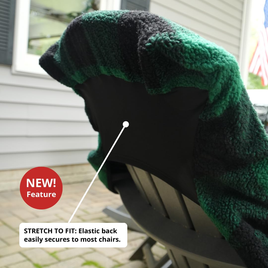 The Chair Blanket - Reversible, Waterproof & Polar-Lined - Stretchable Elastic Back - Original Patio Chair Cover