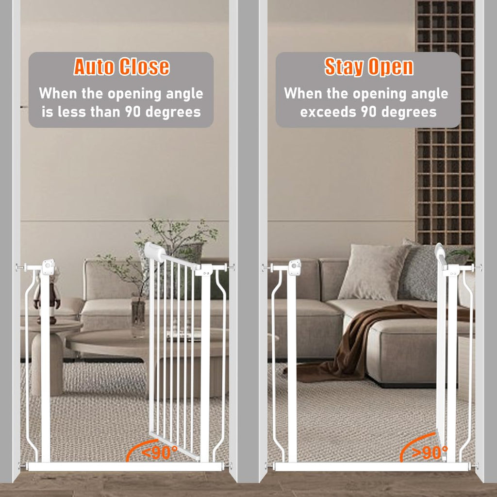 53-57.5 inch Extra Wide Baby Gates Auto Close Child Safety Gates