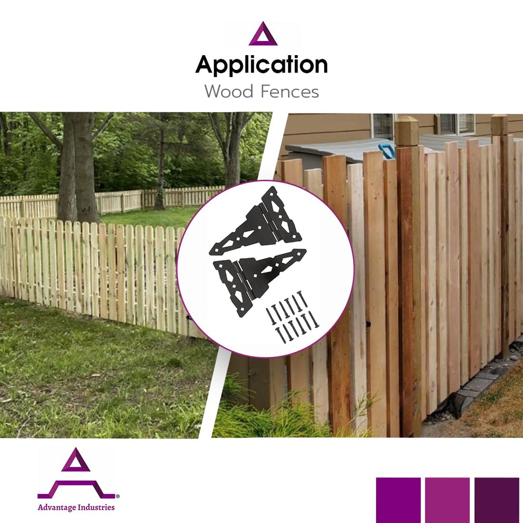 8" Decorative "T" Hinge | Heavy Duty Zinc Plated Gate Hinge | Removable Hinge Pin | Tight Hinge Tolerance