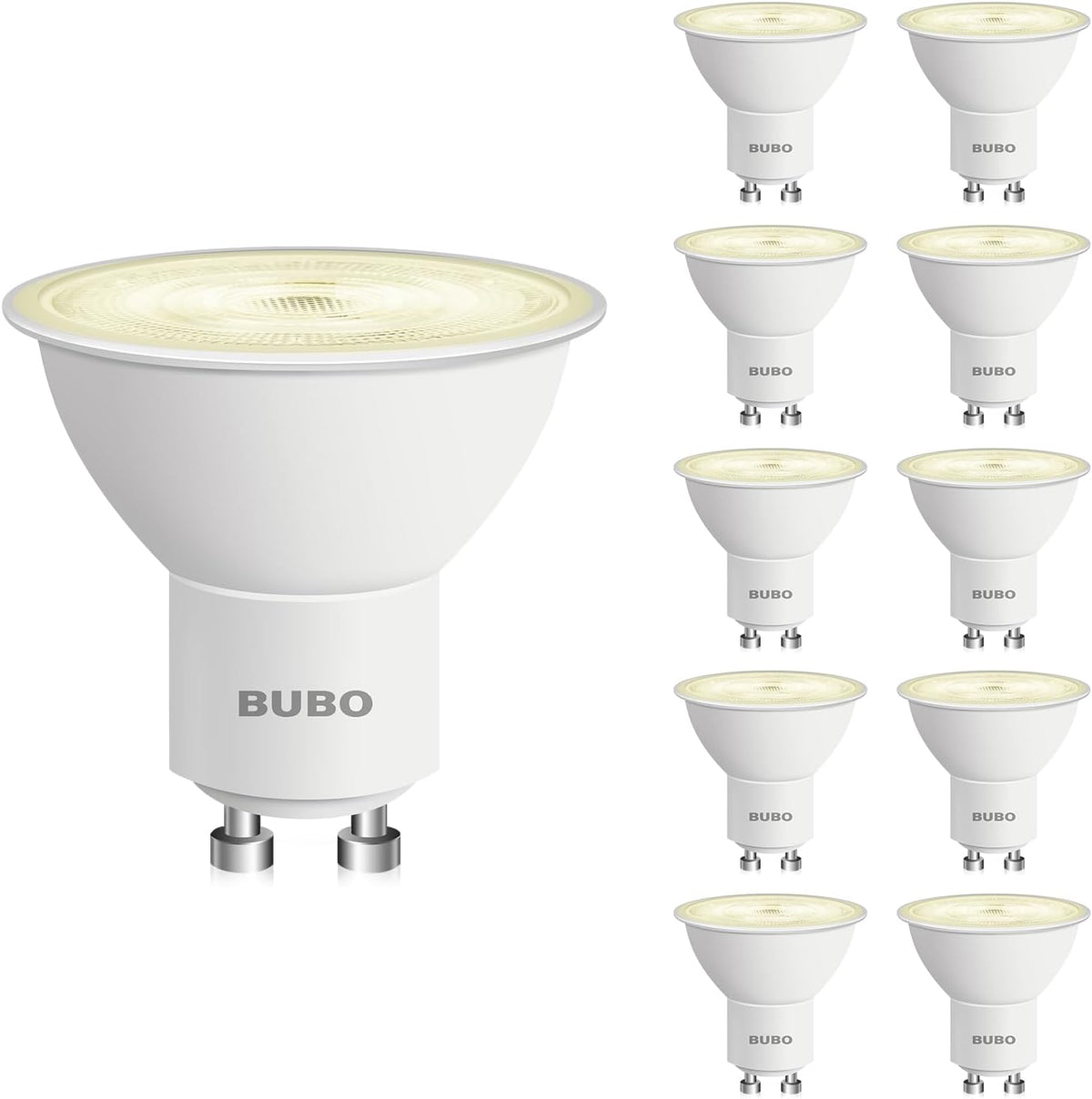 GU10 LED Bulb 6W Equivalent 50W, 2700K Soft White 650 Lumens, Non-Dimmable GU10 Bulb Replacement for Track Lighting
