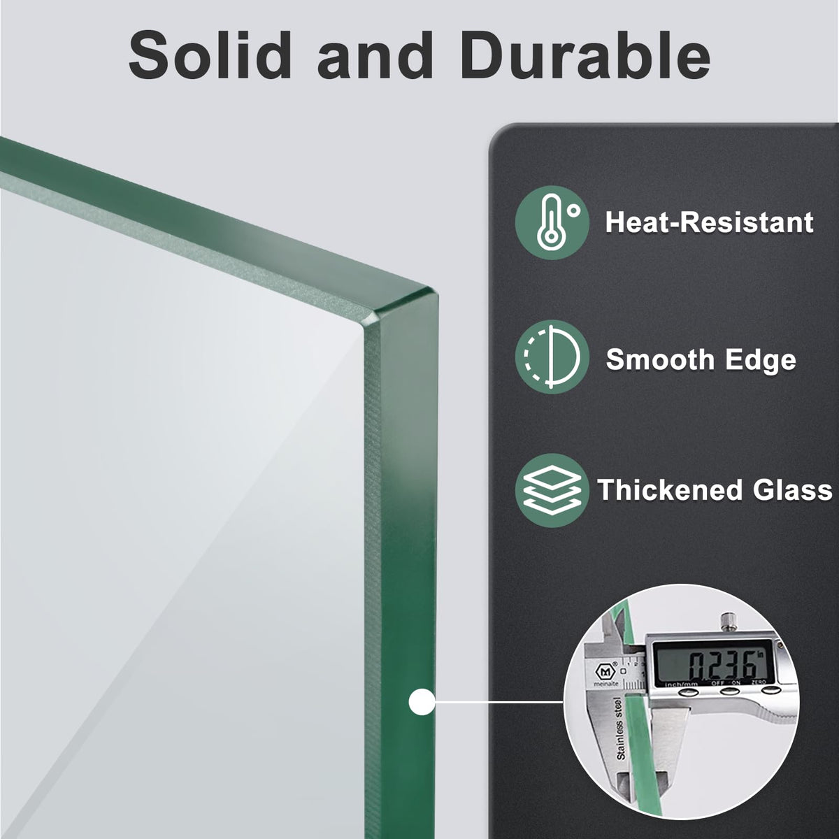 45 x 15.5 Inch Glass Wind Guard for Rectangular Fire Pit Table, Thick and Sturdy Tempered Glass Panel with Hard