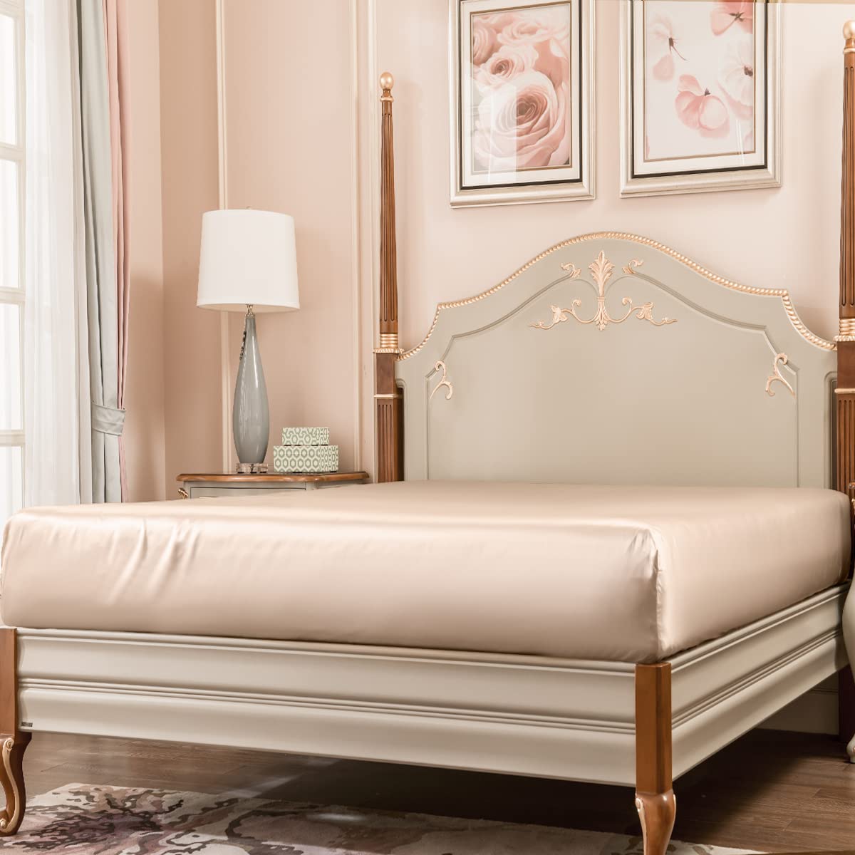 100% Mulberry Silk Fitted Sheet, Grade 6A+ 23 Momme Silk