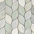 Ming Green Polished Leaf Marble Mosaic Tile - 2 Sheets